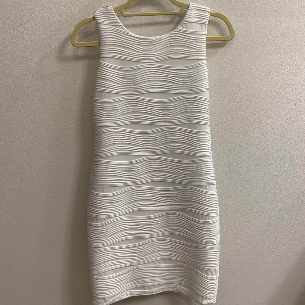 White Textured Dress